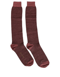 Dolce & Gabbana Dolce & Gabbana Burgundy Viscose Over The Calf Accessory Men's Socks