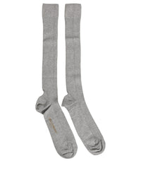 Dolce & Gabbana Dolce & Gabbana Men Gray Viscose Over The Calf Accessory Men's Socks