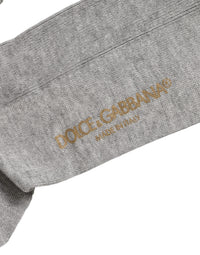 Dolce & Gabbana Dolce & Gabbana Men Gray Viscose Over The Calf Accessory Men's Socks