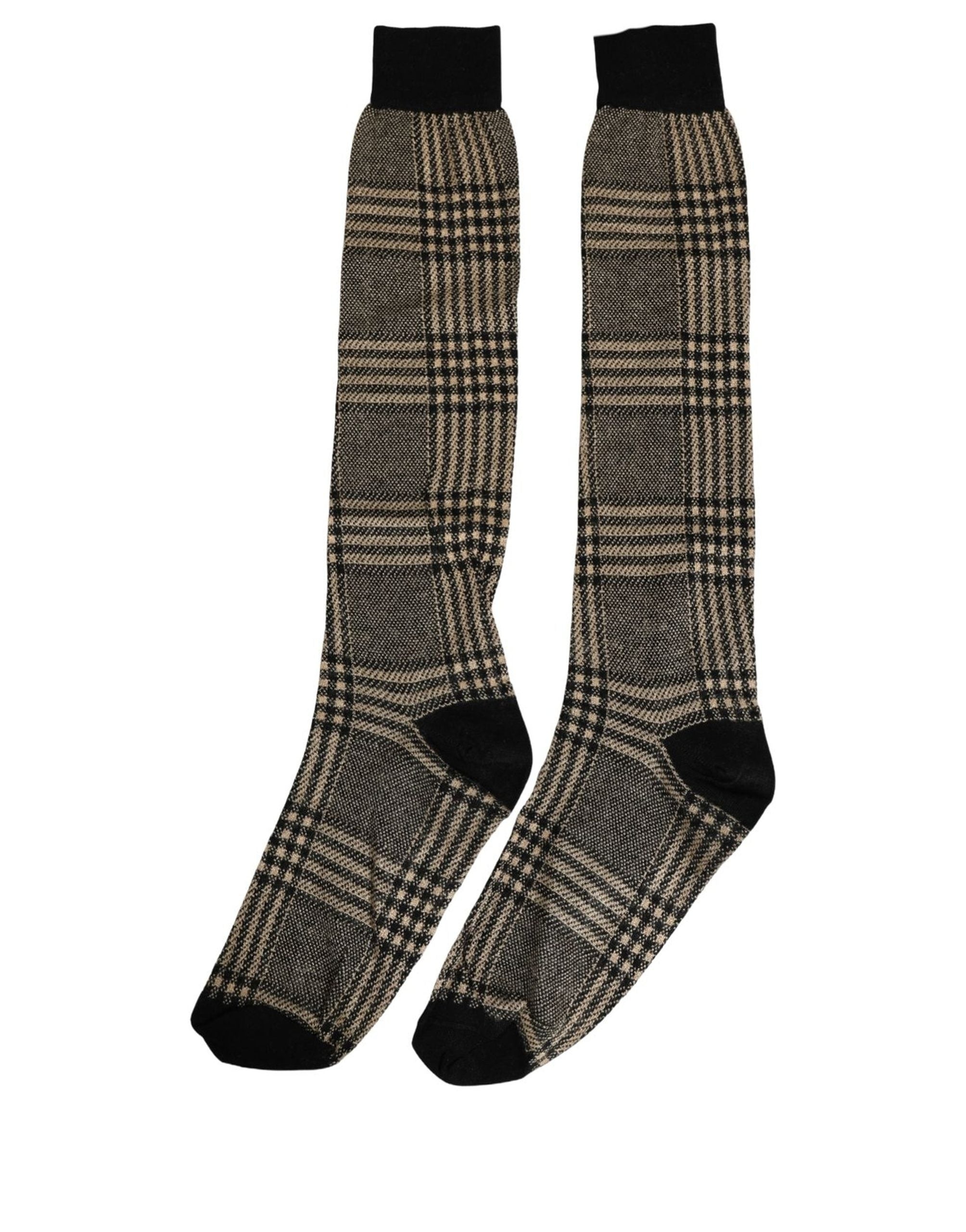 Dolce & Gabbana Dolce & Gabbana Multicolor Plaid Viscose Knee High Accessory Men's Socks