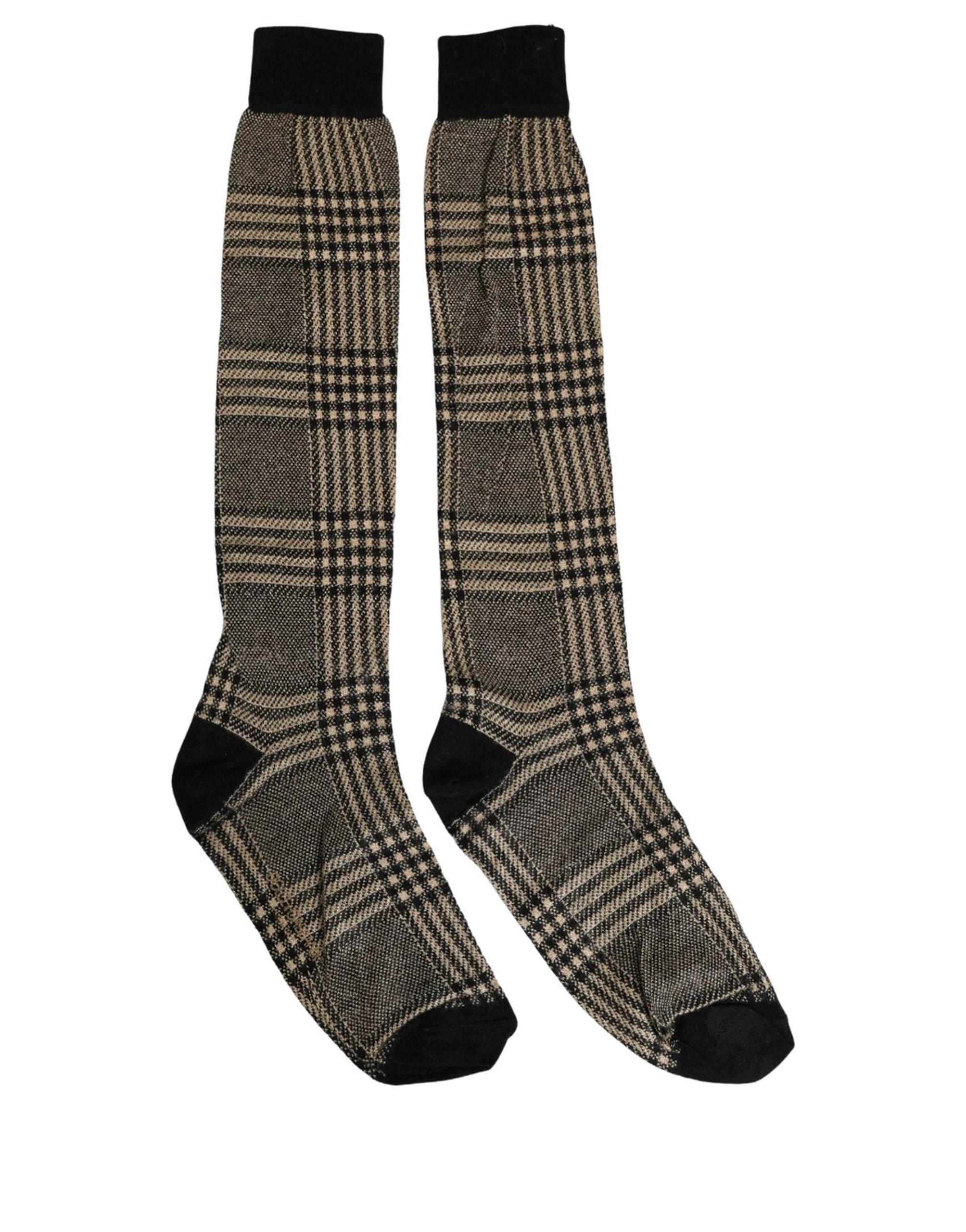Dolce & Gabbana Dolce & Gabbana Multicolor Plaid Viscose Knee High Accessory Men's Socks