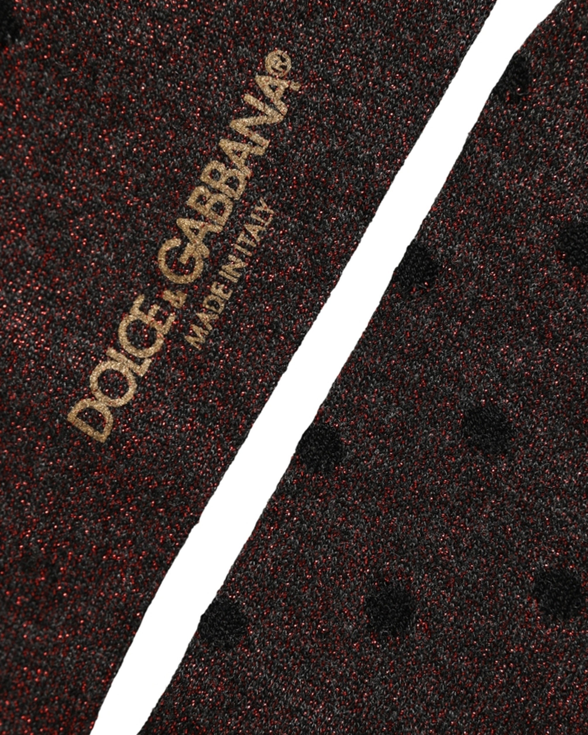 Dolce & Gabbana Dolce & Gabbana Brown Polka Dot Over The Calf Accessory Men's Socks