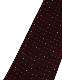 Dolce & Gabbana Dolce & Gabbana Burgundy Polka Dot Over The Calf Accessory Men's Socks