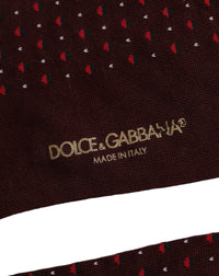 Dolce & Gabbana Dolce & Gabbana Burgundy Polka Dot Over The Calf Accessory Men's Socks