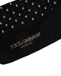 Dolce & Gabbana Dolce & Gabbana Black Polka Dot Over The Calf Accessory Men's Socks