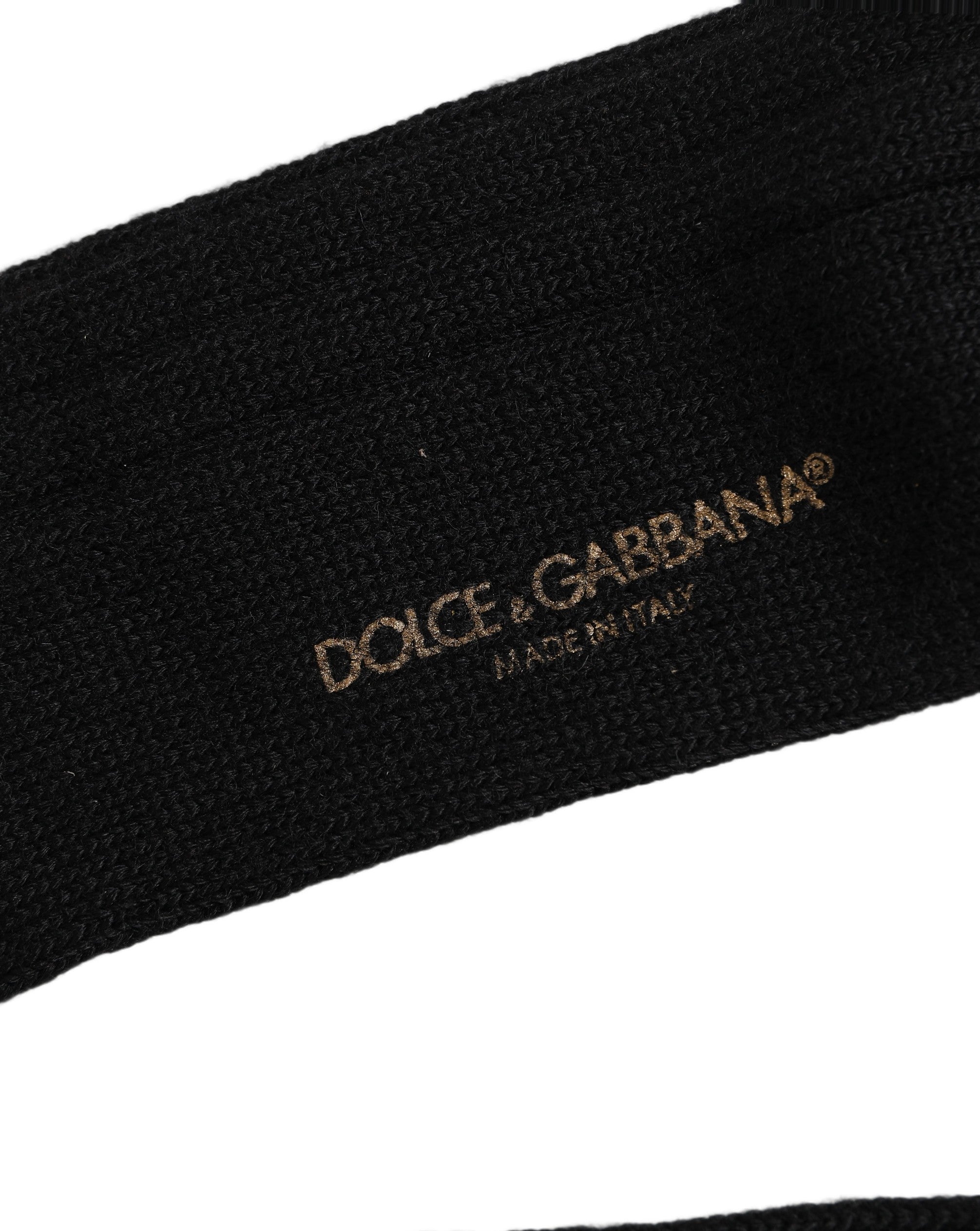 Dolce & Gabbana Dolce & Gabbana Black DG Logo Print Over The Calf Accessory Men's Socks