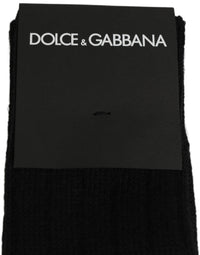 Dolce & Gabbana Dolce & Gabbana Black DG Logo Print Over The Calf Accessory Men's Socks