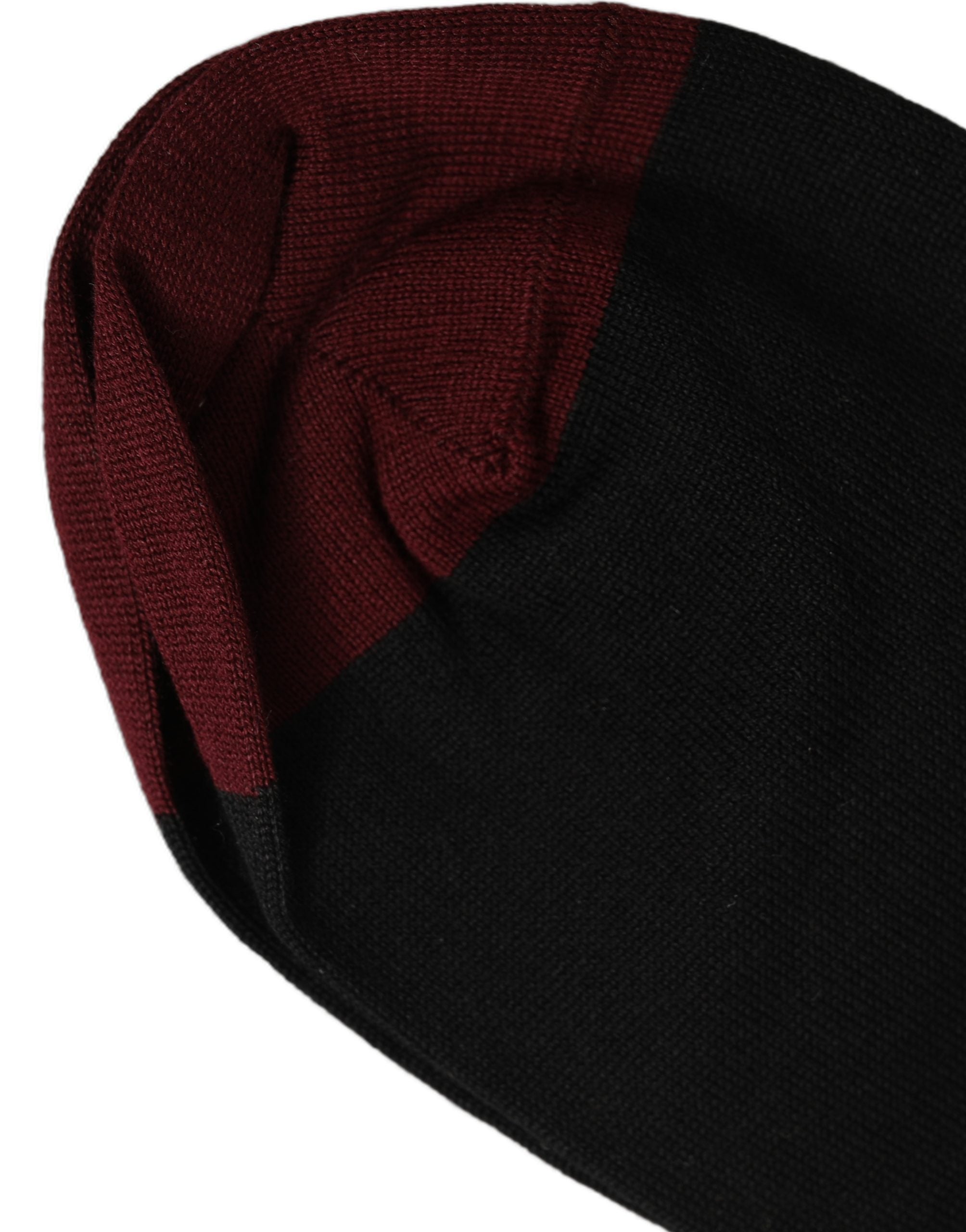 Dolce & Gabbana Dolce & Gabbana Men Burgundy Black Logo Mid Calf Accessory Men's Socks