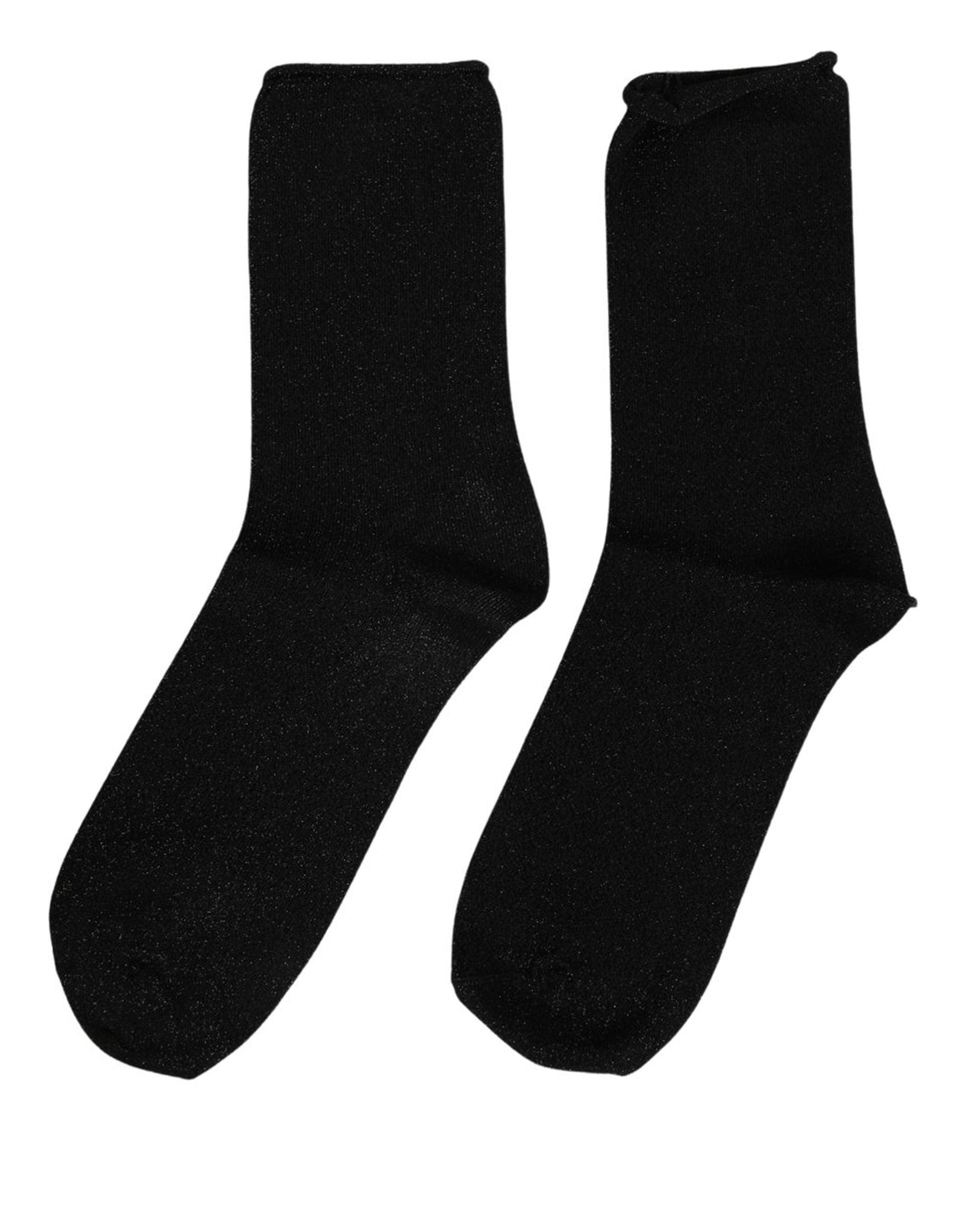 Dolce & Gabbana Dolce & Gabbana Men Black Viscose Mid Calf Accessory Men's Socks