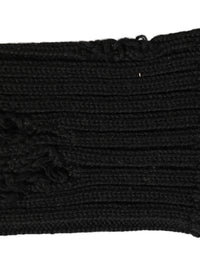 Dolce & Gabbana Dolce & Gabbana Black Cotton Distressed Mid Calf Accessory Men's Socks