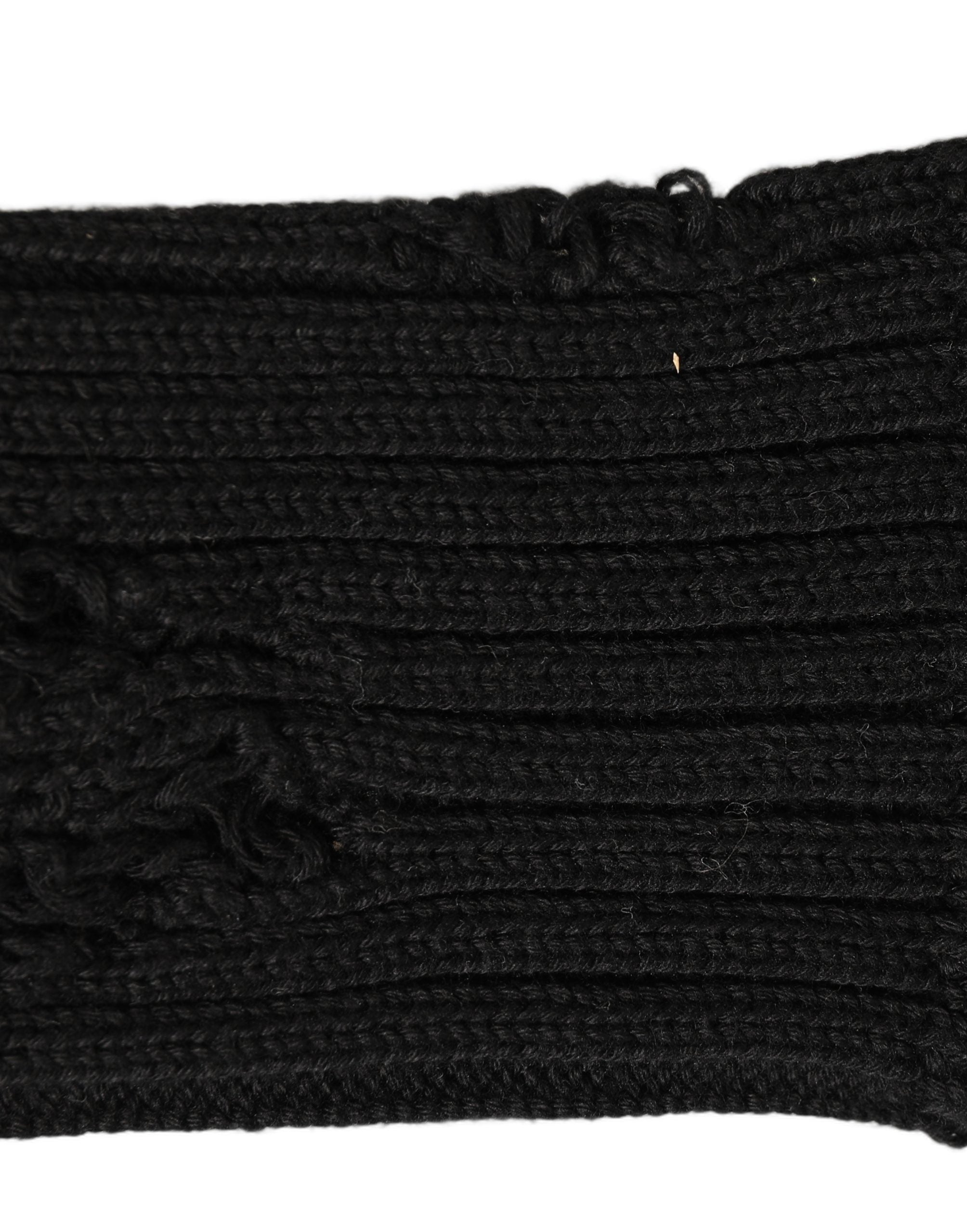 Dolce & Gabbana Dolce & Gabbana Black Cotton Distressed Mid Calf Accessory Men's Socks