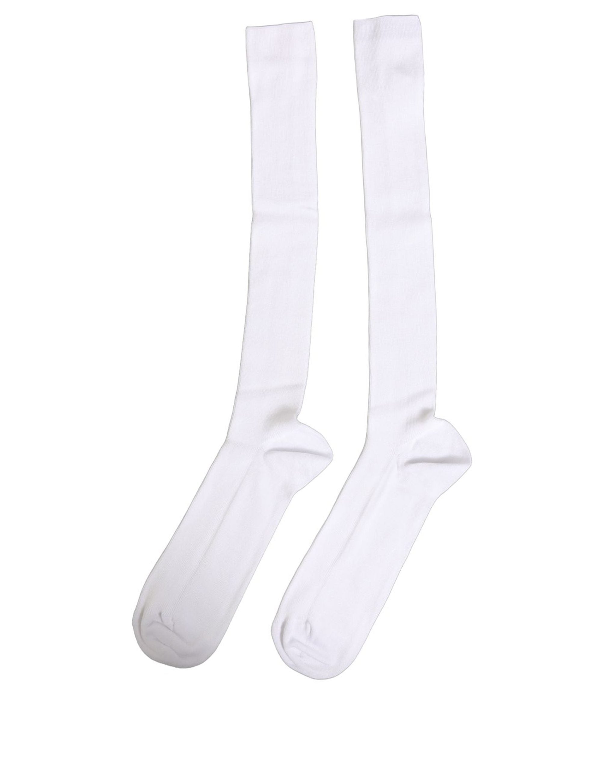 Dolce & Gabbana Dolce & Gabbana Men White Viscose Over The Calf Accessory Men's Socks