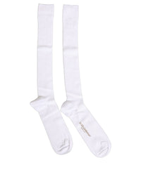 Dolce & Gabbana Dolce & Gabbana Men White Viscose Over The Calf Accessory Men's Socks