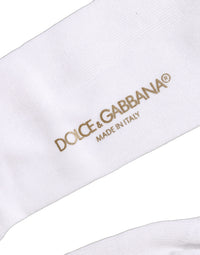 Dolce & Gabbana Dolce & Gabbana Men White Viscose Over The Calf Accessory Men's Socks