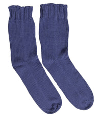 Dolce & Gabbana Dolce & Gabbana Men Navy Blue Cotton Ribbed Mid Calf Accessory Men's Socks