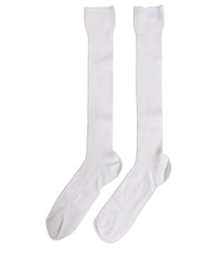 Dolce & Gabbana Dolce & Gabbana Men White Viscose Over The Calf Accessory Men's Socks
