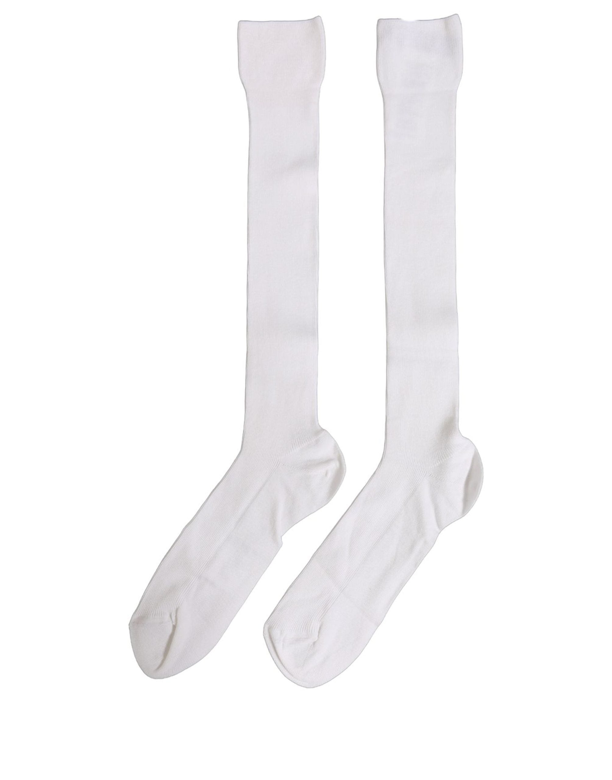 Dolce & Gabbana Dolce & Gabbana Men White Viscose Over The Calf Accessory Men's Socks