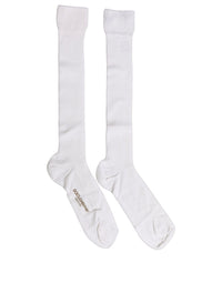 Dolce & Gabbana Dolce & Gabbana Men White Viscose Over The Calf Accessory Men's Socks