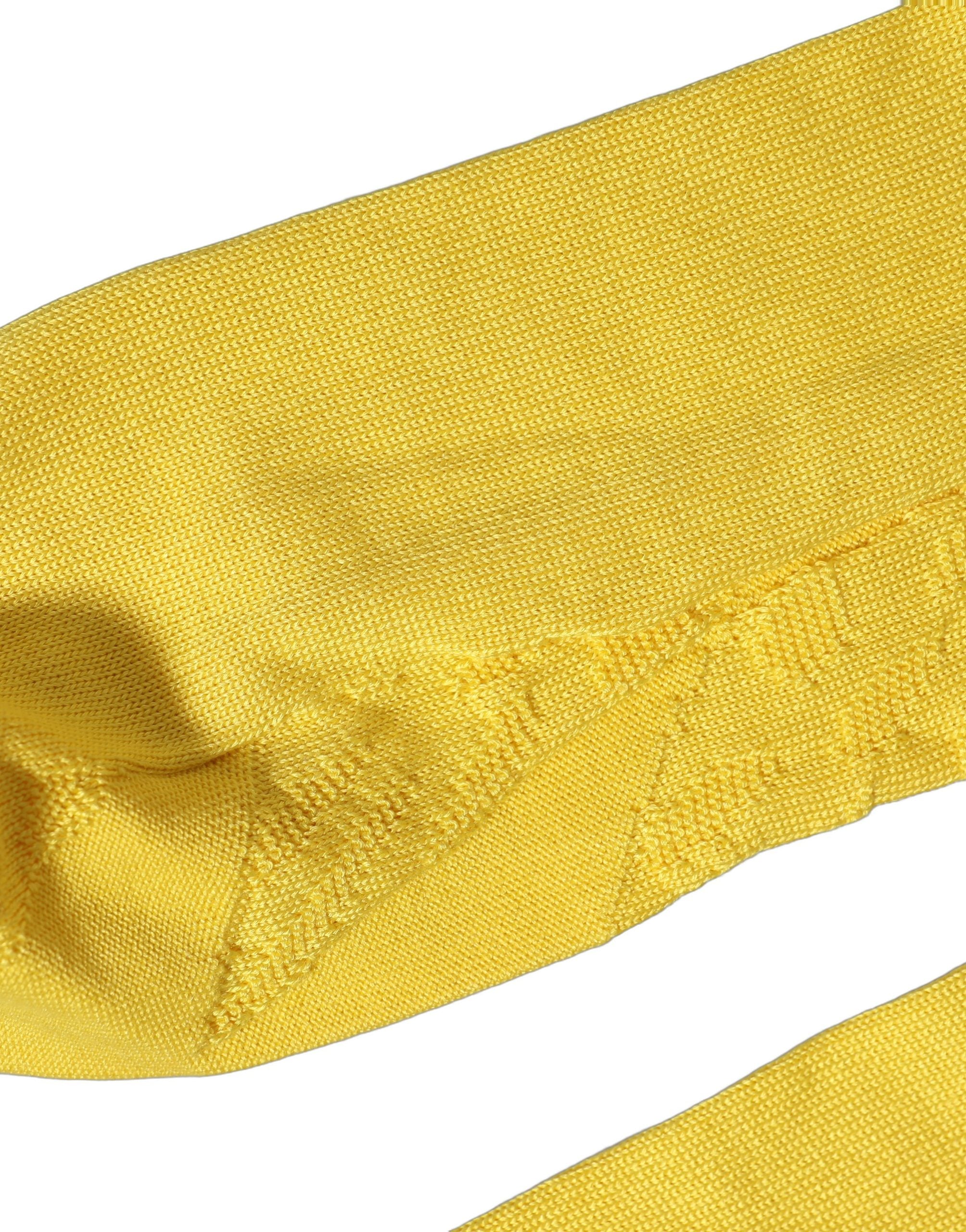 Dolce & Gabbana Dolce & Gabbana Men Yellow 100% Silk Mid Calf Accessory Men's Socks
