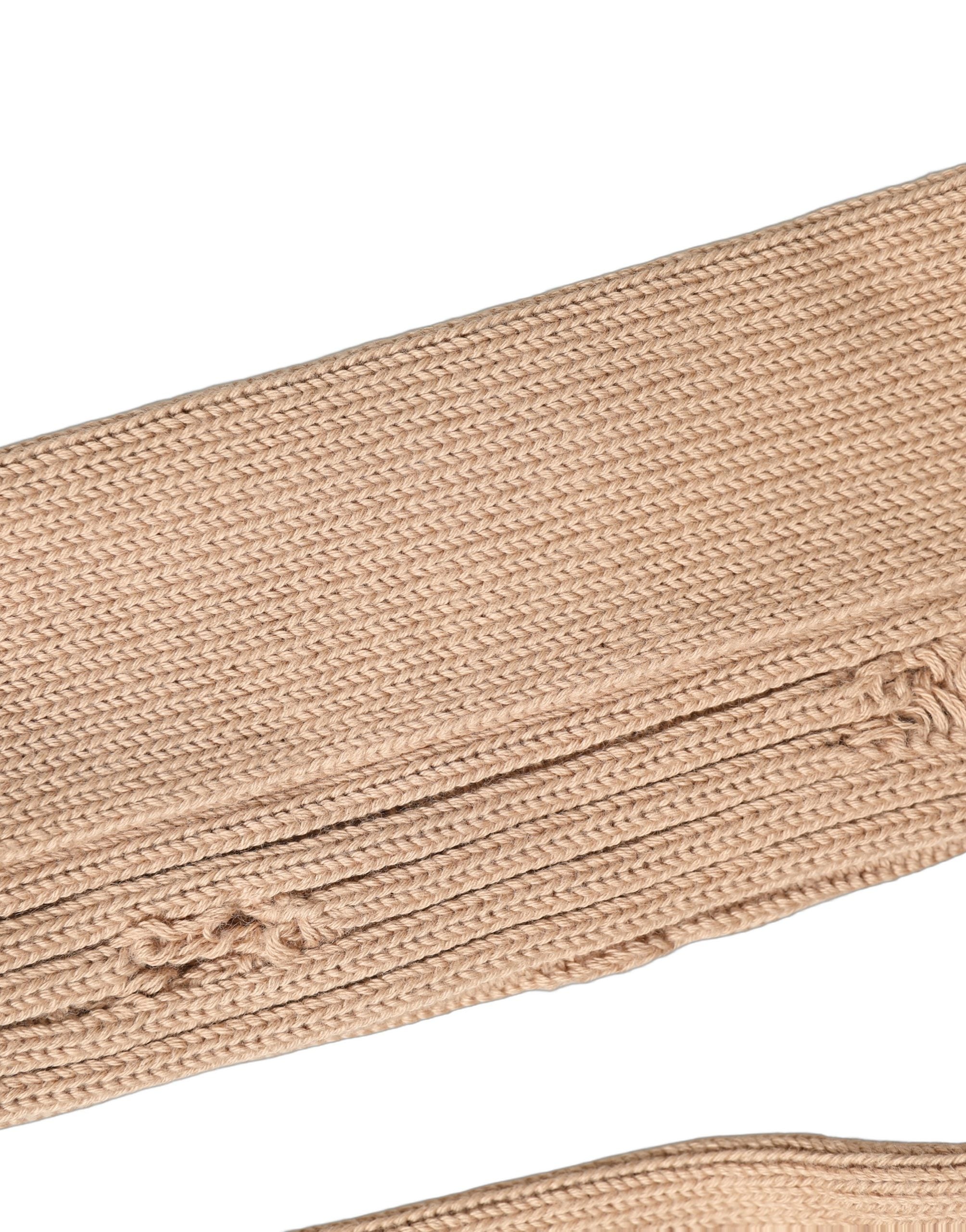 Dolce & Gabbana Dolce & Gabbana Beige Cotton Distressed Mid Calf Accessory Men's Socks