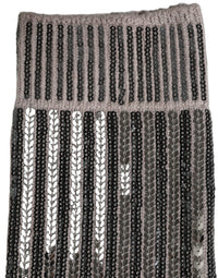 Dolce & Gabbana Dolce & Gabbana Gray Sequin Cotton Knit Mid Calf Accessory Men's Socks