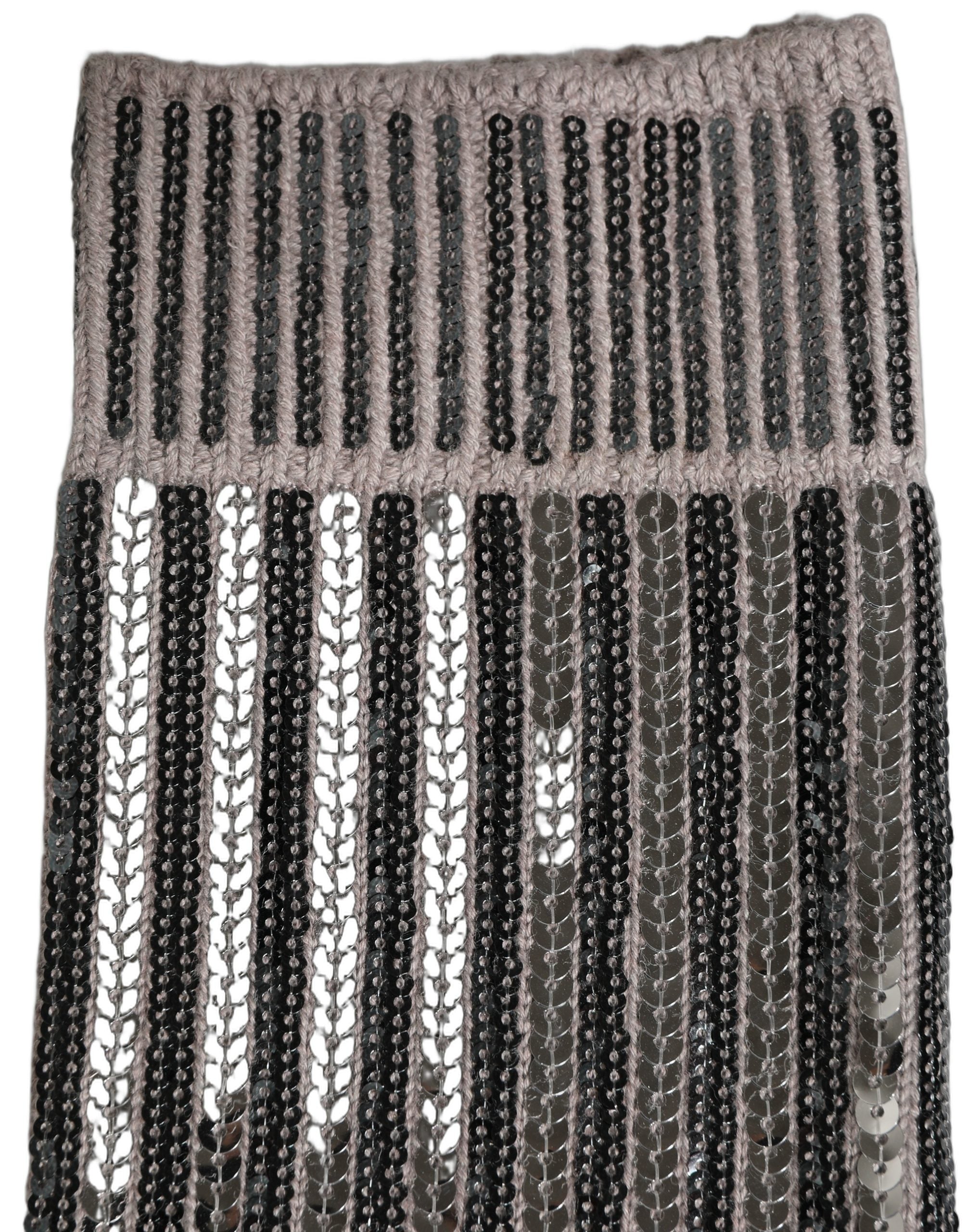Dolce & Gabbana Dolce & Gabbana Gray Sequin Cotton Knit Mid Calf Accessory Men's Socks