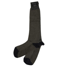 Dolce & Gabbana Dolce & Gabbana Dark Gray Cotton Knit Knee High Accessory Men's Socks