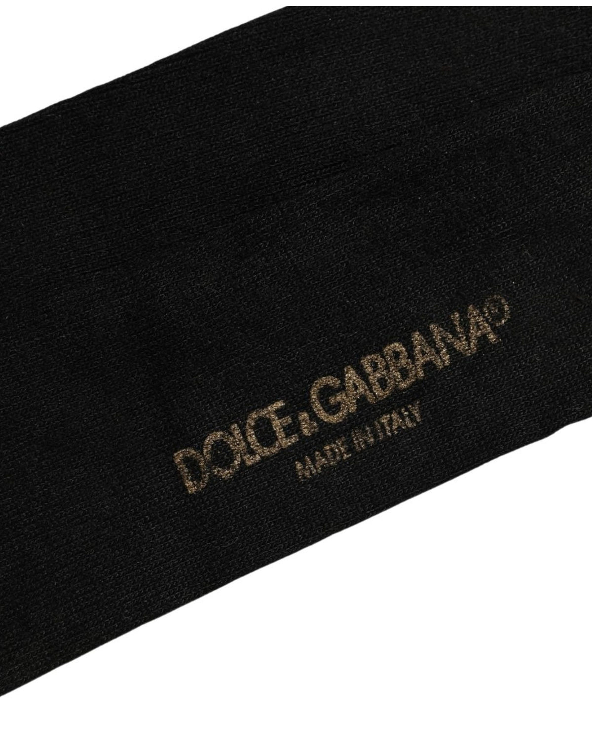 Dolce & Gabbana Men Black Viscose Logo Knee High Accessory Men's Socks