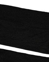 Dolce & Gabbana Men Black Viscose Logo Knee High Accessory Men's Socks