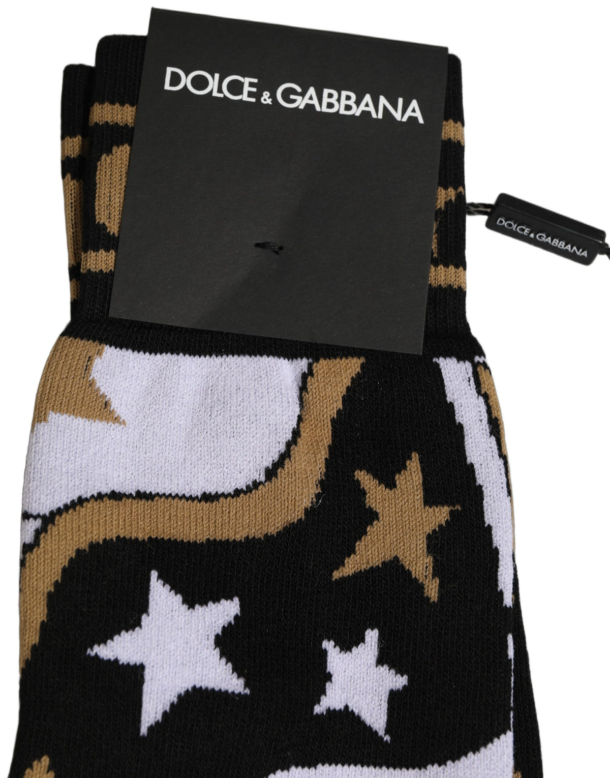 Dolce & Gabbana White Polka Dot Over The Calf Accessory Men's Socks