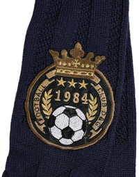 Dolce & Gabbana Dolce & Gabbana Navy Blue Wool Crest Logo Knee High Accessory Men's Socks