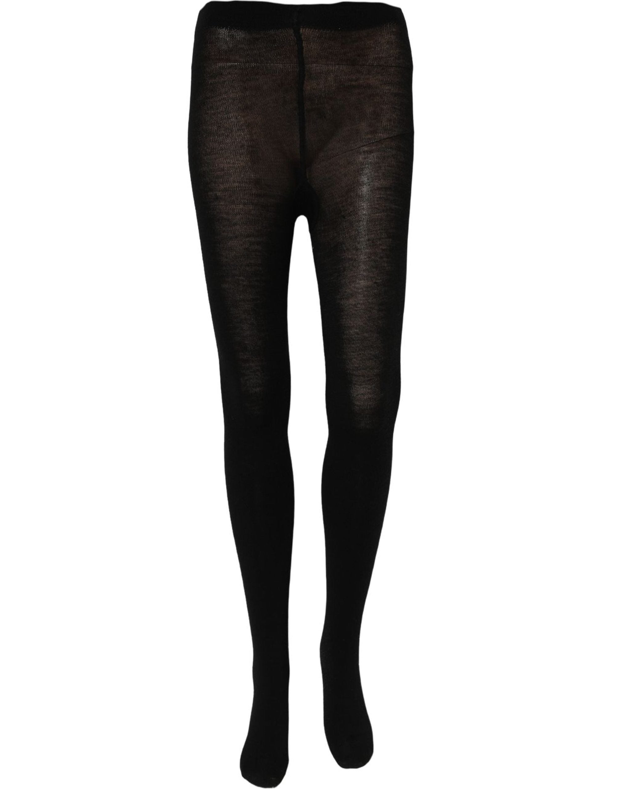 Dolce & Gabbana Dolce & Gabbana Black Wool Stretch Tights Stocking Accessory Men's Socks