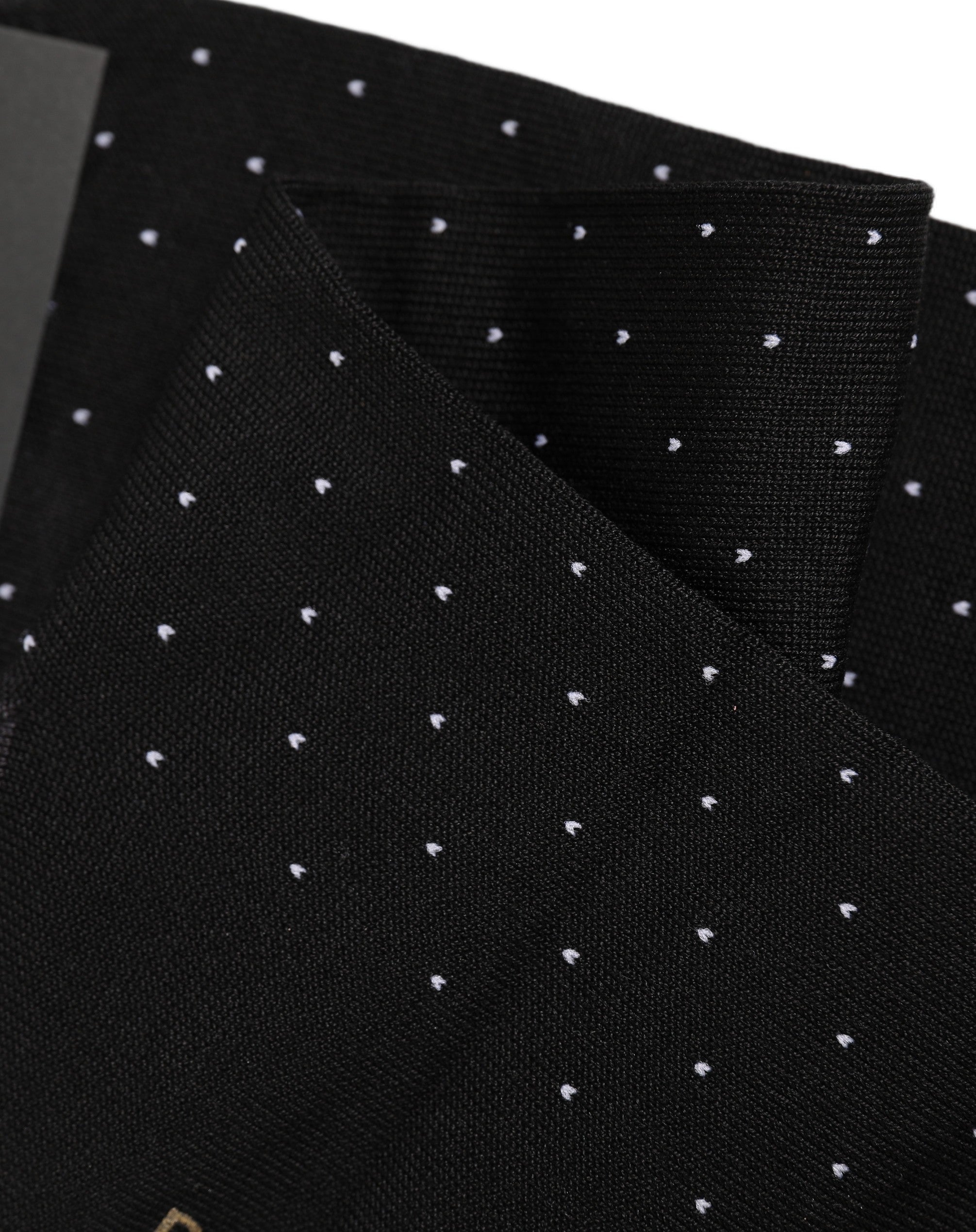 Dolce & Gabbana Dolce & Gabbana Men Black Cotton Polka Dot Mid Calf Accessory Men's Socks