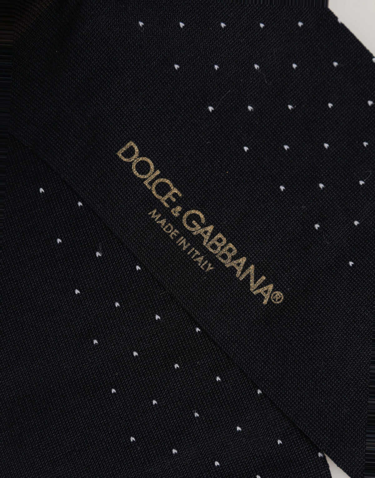 Dolce & Gabbana Dolce & Gabbana Men Black Cotton Polka Dot Over The Calf Men's Socks