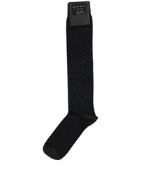 Dolce & Gabbana Dolce & Gabbana Men Black Cotton Polka Dot Over The Calf Men's Socks