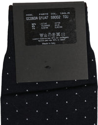 Dolce & Gabbana Dolce & Gabbana Men Black Cotton Polka Dot Over The Calf Men's Socks