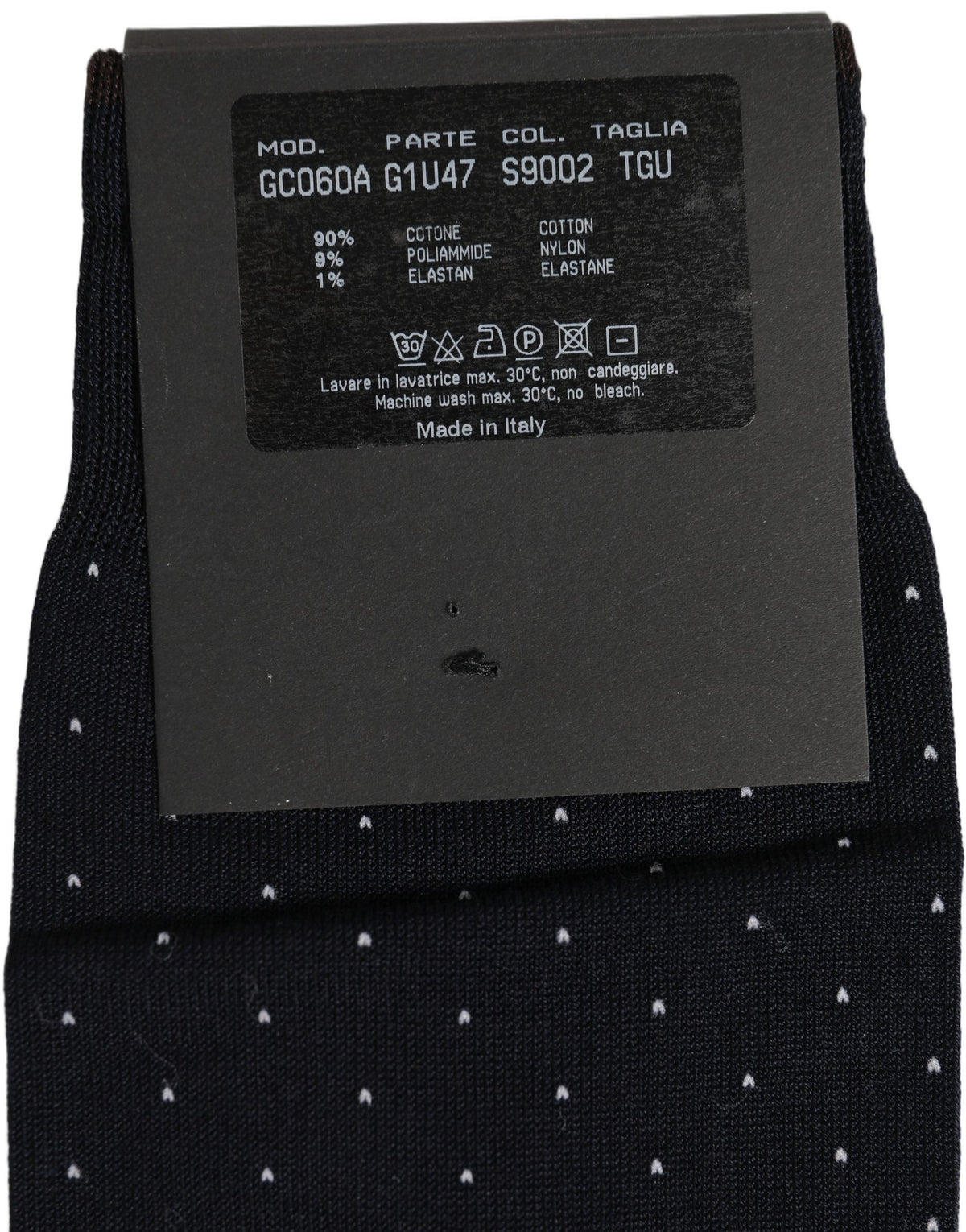 Dolce & Gabbana Dolce & Gabbana Men Black Cotton Polka Dot Over The Calf Men's Socks