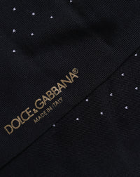 Dolce & Gabbana Dolce & Gabbana Men Black Cotton Polka Dot Mid Calf Accessory Men's Socks