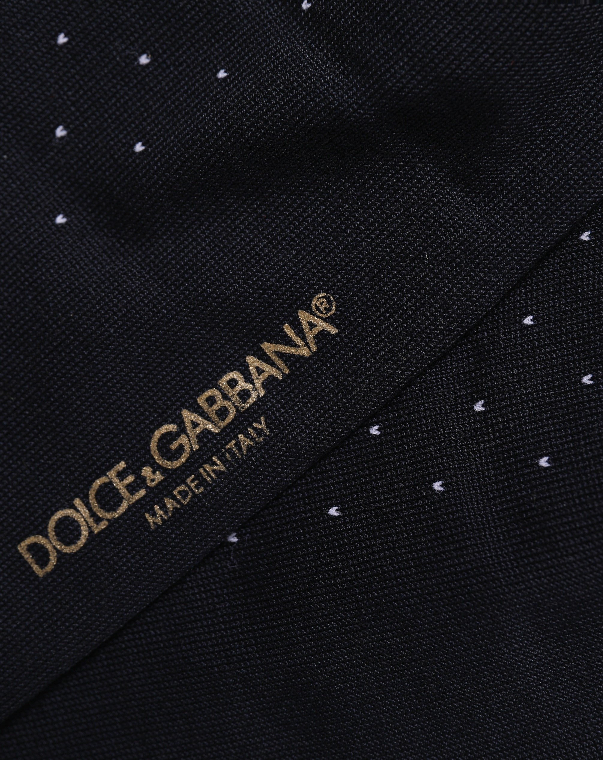 Dolce & Gabbana Dolce & Gabbana Men Black Cotton Polka Dot Mid Calf Accessory Men's Socks