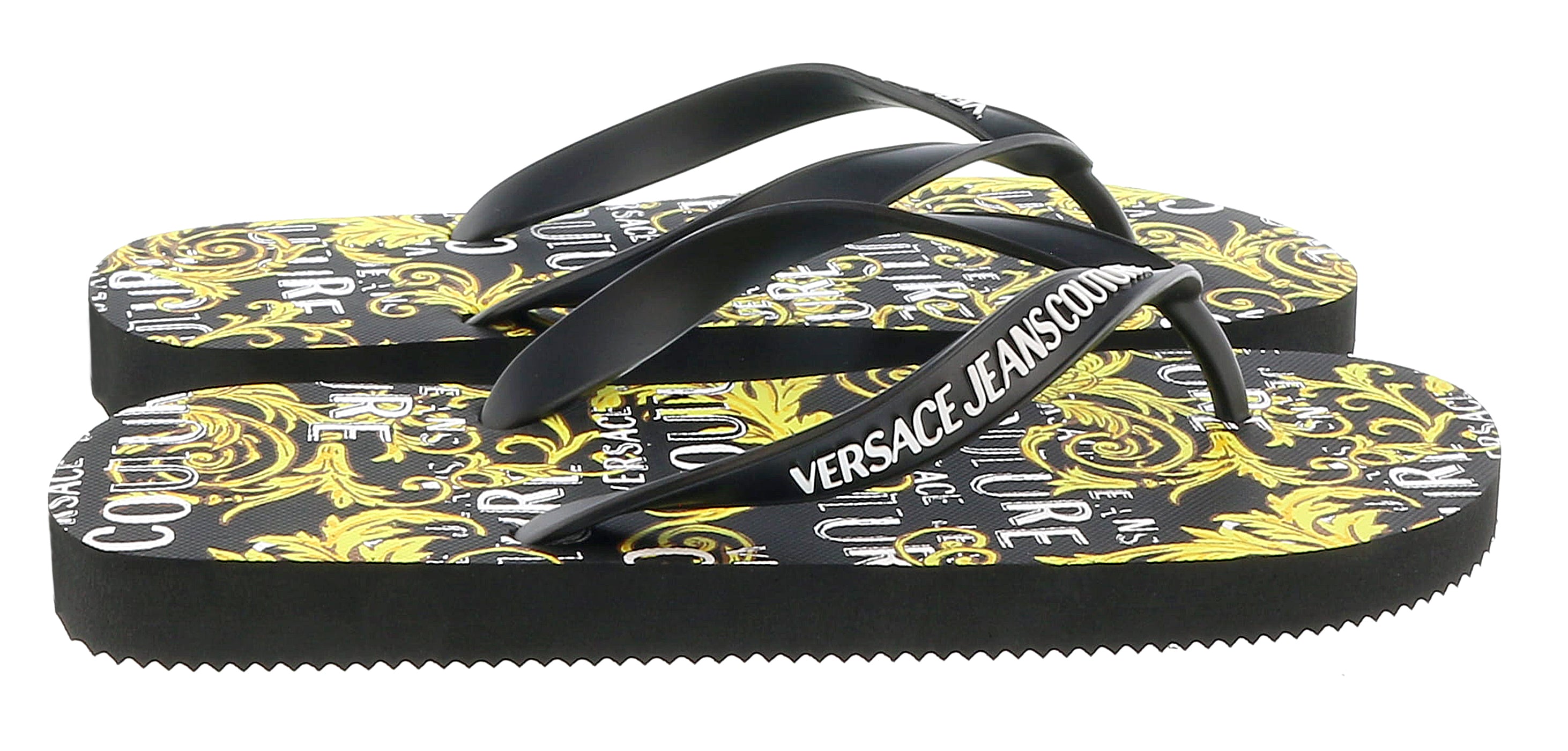 Versace Jeans Couture Womens Black/Gold Signature Sole Fashion -