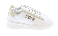 Versace Jeans Couture Low Top Signature Glitter White/Gold Sneakers-