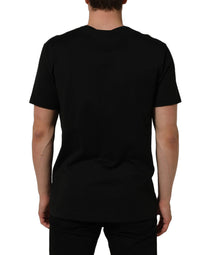 Dolce & Gabbana Black Cotton Crew Neck Short Sleeve Men's T-shirt