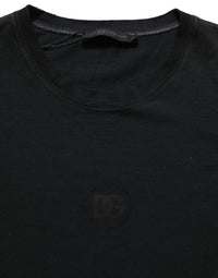 Dolce & Gabbana Dolce & Gabbana Black Cotton Short Sleeve Crew Neck Men's T-shirt