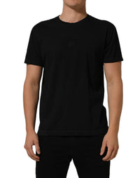 Dolce & Gabbana Dolce & Gabbana Black Cotton Short Sleeve Crew Neck Men's T-shirt