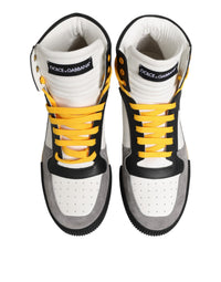 Dolce & Gabbana Multicolor Calf High Top Sneakers Men's Shoes