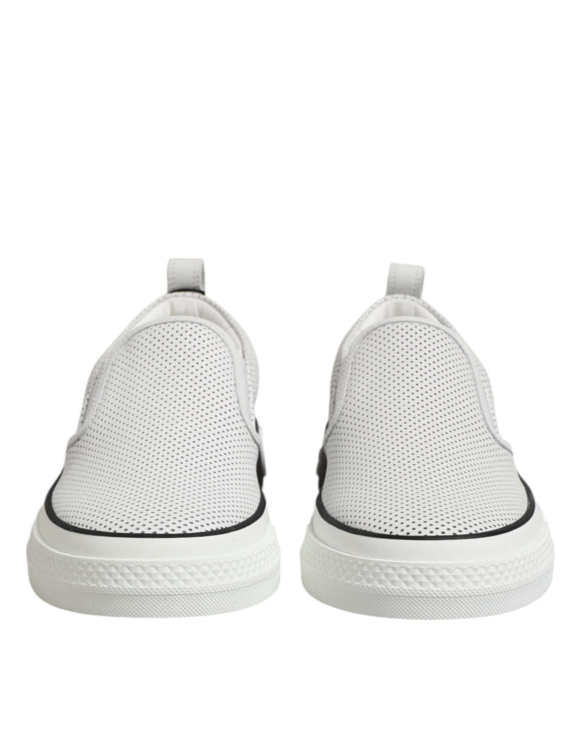 Dolce & Gabbana White Perforated Custom 2.Zero Sneakers Men's Shoes