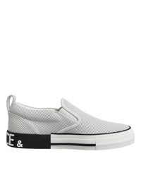 Dolce & Gabbana White Perforated Custom 2.Zero Sneakers Men's Shoes