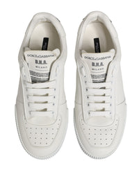 Dolce & Gabbana White Miami Leather Low Top Men Sneakers Men's Shoes