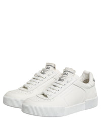 Dolce & Gabbana White Miami Leather Low Top Men Sneakers Men's Shoes