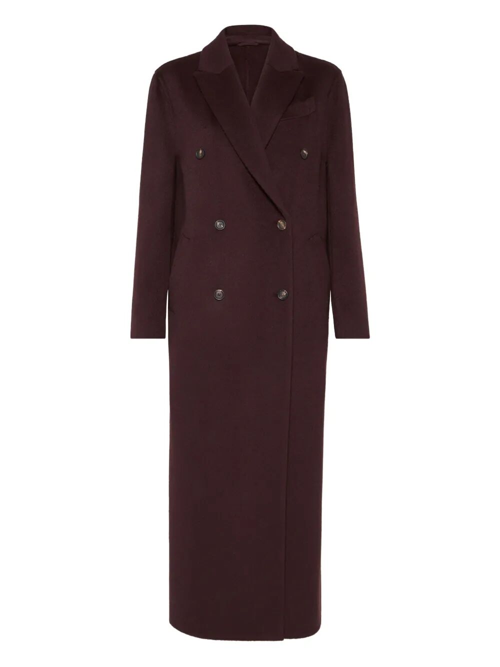 BRUNELLO CUCINELLI Hand-Crafted Coat In Cashmere Double Beaver Cloth With Monili Women